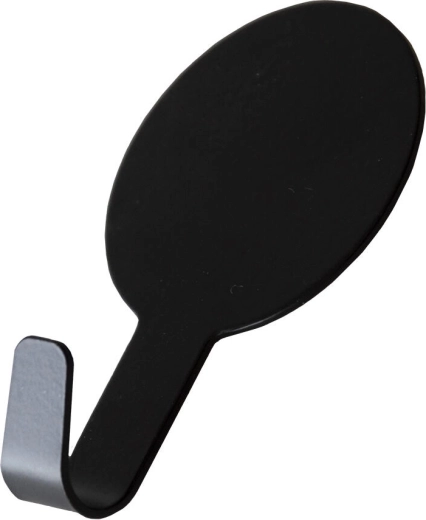 Samoprzylepne owalne haczyki – czarne (4 szt.)