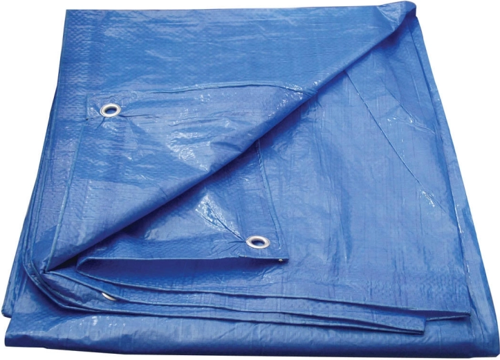 Plandeka z oczkami 3 × 4 m Economy, niebieska