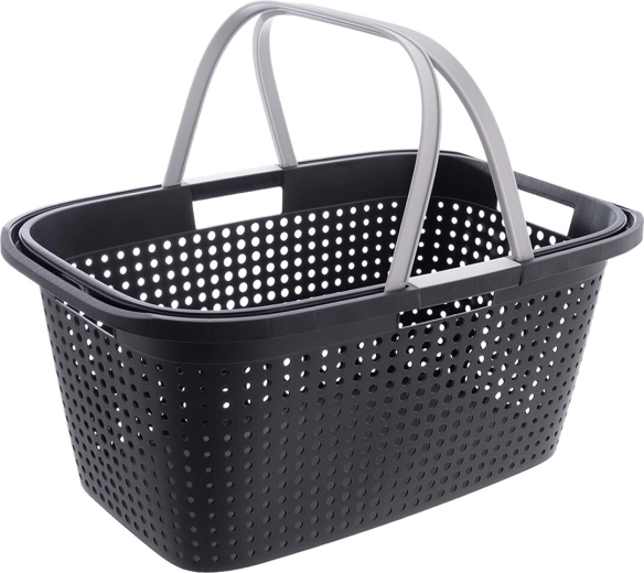 Kosz na pranie 38 l z plastikowymi uchwytami