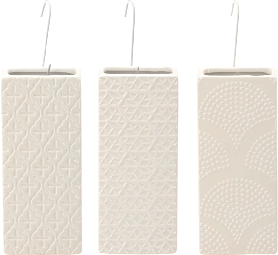 Ceramiczny nawilżacz powietrza na grzejnik, biały – mix wzorów (6 szt.)