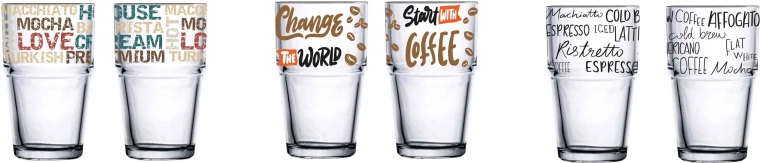 Szklanka z motywem Coffee 350 ml, szkło