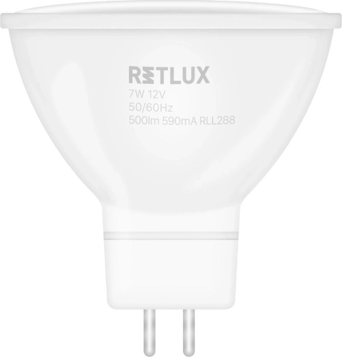 Żarówka reflektorowa LED RETLUX GU5,3 7 W 12 V, ciepła biel