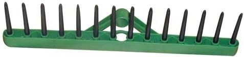 Plastowe grabie 45 × 11 cm, 14 zębów bez trzonka