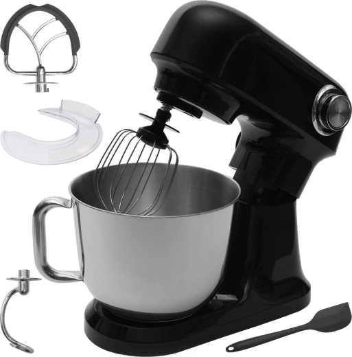 Planetarny robot kuchenny Bauerkraft z nierdzewną misą 5 l, 1500 W, czarny