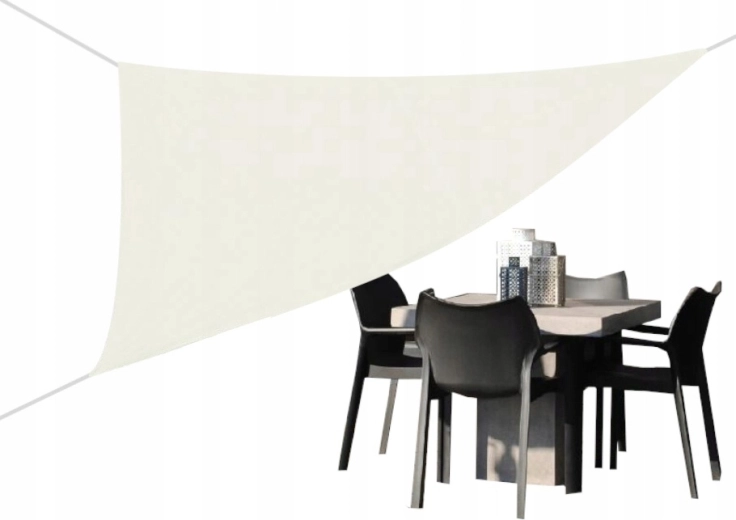 Trójkątny żagiel przeciwsłoneczny beżowy 3 × 3 × 3 m