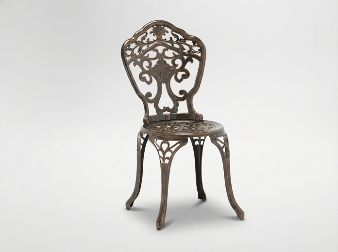 Aluminiowe krzesło ogrodowe Danbury w kolorze antycznego brązu