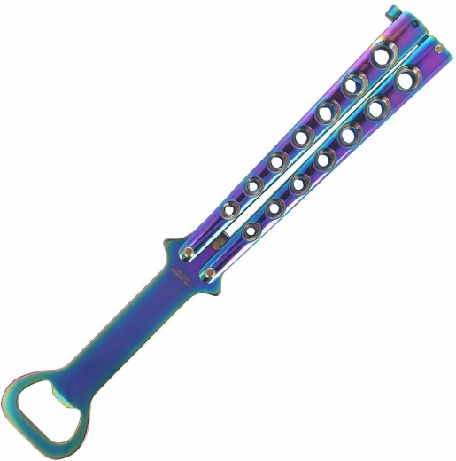 Herbertz motylkowy otwieracz do butelek typu balisong rainbow (motylek)