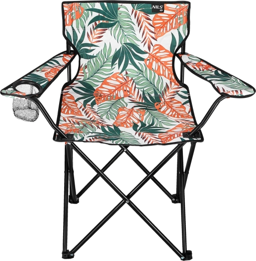 Składane krzesło kempingowe z tropikalnym wzorem NILS Camp