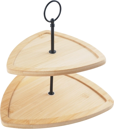 Bambusowa piętrowa patera do serwowania 25 × 23,5 cm