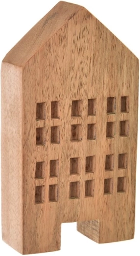 Dekoracyjny domek z drewna mango 15 cm