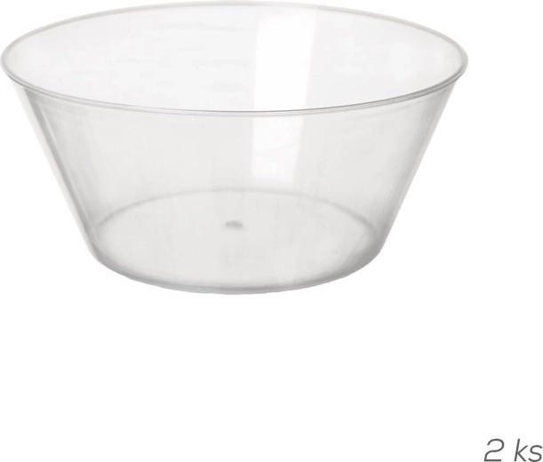 Przezroczysta miska plastikowa 750 ml - 2 szt.