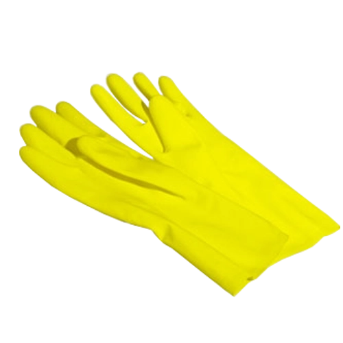 Gumowe rękawice domowe Kuchcik S z bawełnianą podszewką