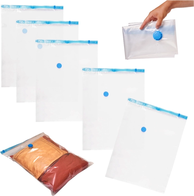 Próżniowe torby do przechowywania ubrań 5 sztuk 60x80 cm