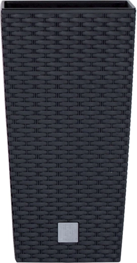 Rattanowa donica z wkładem Rato Square 22,5 cm antracyt