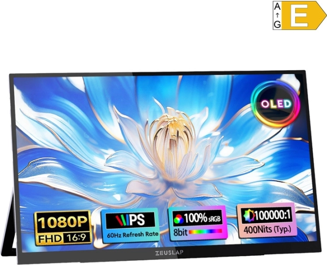 Przenośny dotykowy monitor OLED Zeuslap 13,3" Full HD