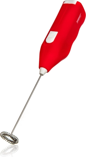 Ręczny spieniacz do mleka Culinaria Red, stal nierdzewna