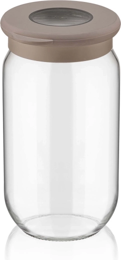 Szklany słoik z plastikową pokrywką 1 l