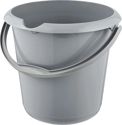 Plastowe wiadro z wylewką 10 l szare