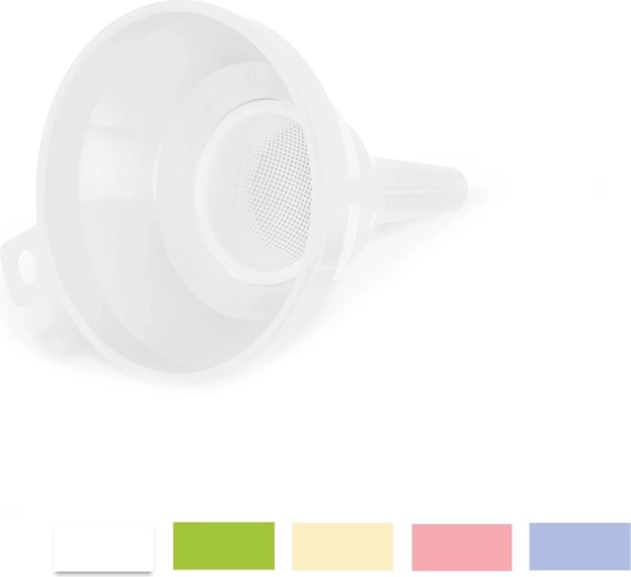 Plastikowy lejek z sitkiem 6 cm, mix kolorów