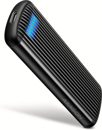 AXAGON EEM2-SC aluminiowa bezśrubowa obudowa dla M.2 NVMe SSD z USB‑C 3.2 Gen 2 10 Gb/s, szara