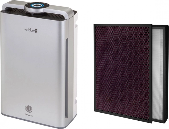 Oczyszczacz powietrza Webber AP9700 Wi‑Fi srebrny