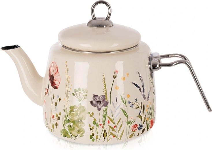 Emaliowany kremowy czajnik Maki 1,6 l