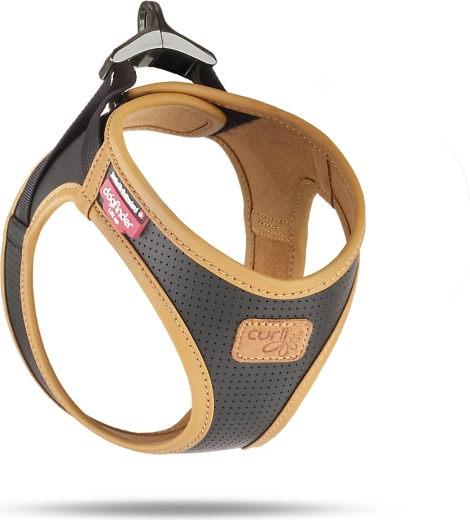 Curli szelki z jabłkowej skóry, czarne XS (3–5 kg)