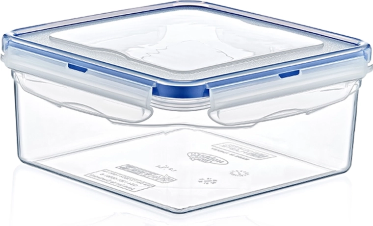 Kwadratowe pudełko do przechowywania 1,3 l z hermetycznym zamknięciem