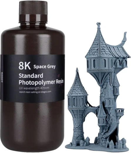 ELEGOO 8K zmywalna wodą żywica fotopolimerowa w kolorze Space Grey 1 kg