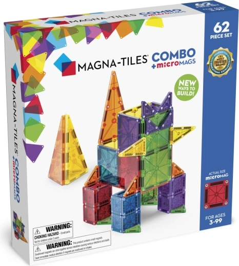 MAGNA-TILES magnetyczne klocki konstrukcyjne Combo 62 elementy
