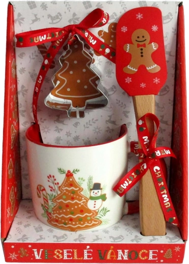 Kubek 350 ml z zestawem: foremka i szpatułka Pierniczek