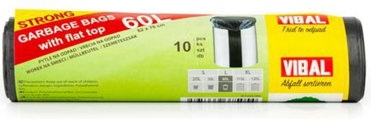 Worki na śmieci 60 l, 10 szt.