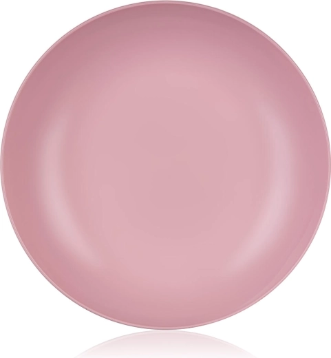 Głęboki plastikowy talerz 22 cm różowy Culinaria
