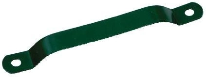 Obejma na słupek 60 mm, ocynk i PVC, zielona