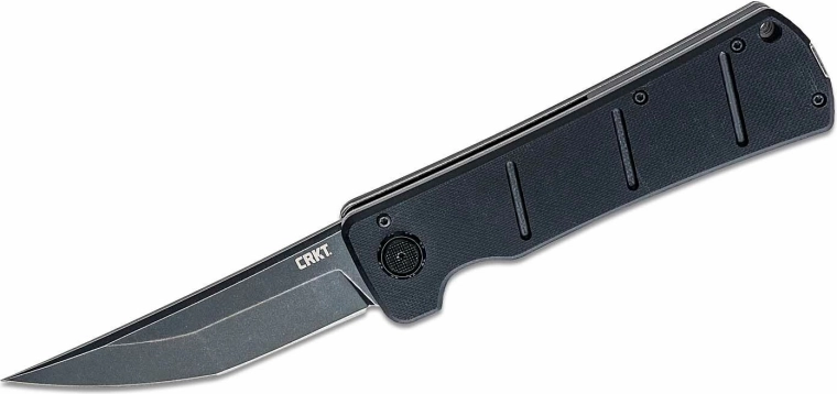 CRKT Inazuma No Ken – taktyczny nóż składany, Black Stonewash, czarne G10