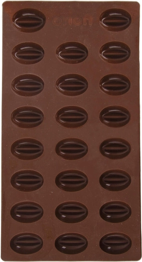 Silikonowa forma na ziarna kawy, 23 szt., brązowa