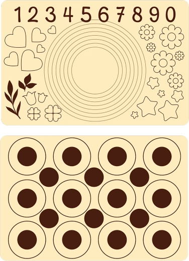 Silikonowa mata do pieczenia 60 × 40 cm kremowa