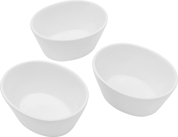 Regular zestaw 3 porcelanowych miseczek na dipy 10 cm