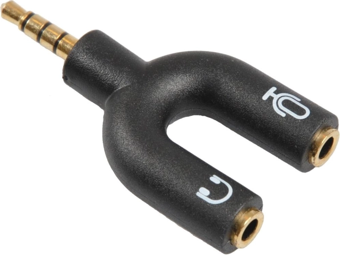 Sencor adapter złącza jack 3,5 mm 4-polowego na 2 × jack 3,5 mm 3-polowy