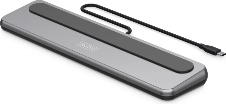 12‑portowa stacja dokująca USB‑C 8K/30 Hz z HDR, 3 monitory MST, HDMI, DisplayPort, USB‑C 3.2 Gen2, Gigabit Ethernet, SD/microSD, PD 100 W