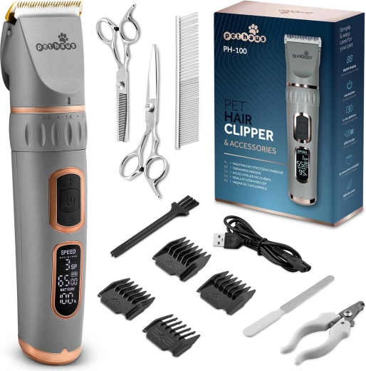 Maszynka do strzyżenia zwierząt Pethaus PH-100 szara