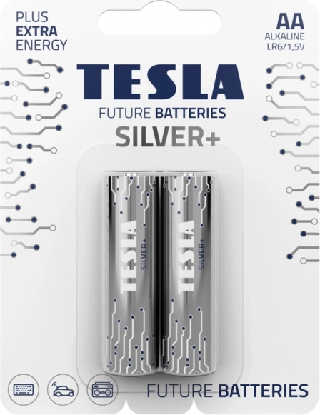 Baterie alkaliczne Tesla Silver+ LR6 AA 2 szt.