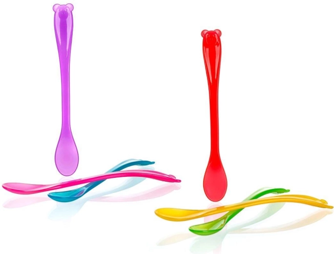 Dziecięce plastikowe łyżeczki 4Kids 17 cm, mix kolorów, 3 szt.
