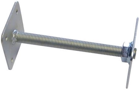 Stopa słupa regulowana 110 × 110 mm, wysokość 330 mm, do prętów gwintowanych 24 mm