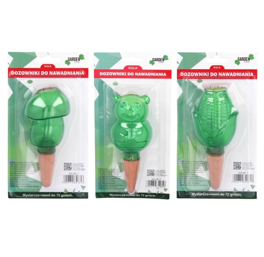 Dekoracyjny samozasilający dozownik wody do roślin – mix kształtów