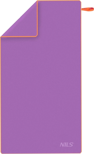 Mikrofibrowy szybkoschnący ręcznik NILS, fioletowo‑pomarańczowy