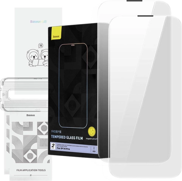 Szkło hartowane BASEUS Corning z filtrem przeciwkurzowym do iPhone 14 Pro