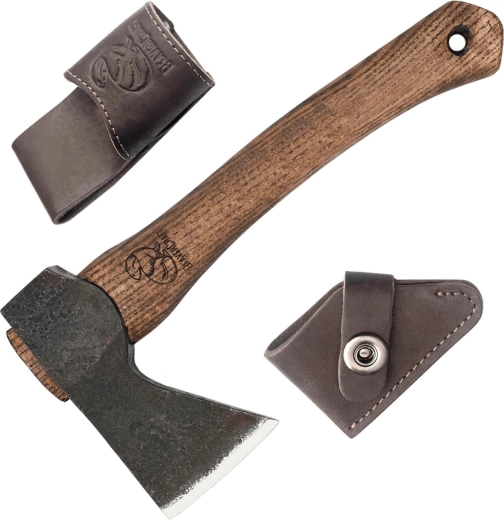 BeaverCraft AX1 kompaktowa siekiera bushcraft z skórzanym etui