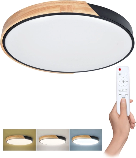 Solight LED lampa sufitowa/ścienna Polia z pilotem 46 W 3220 lm 40 cm ściemnialna CCT