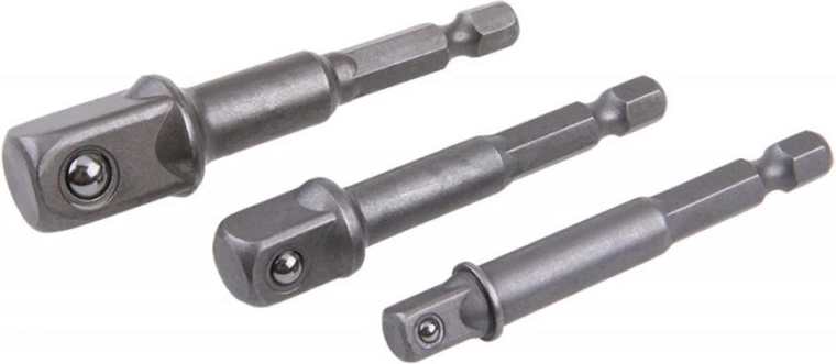 Zestaw adapterów do wiertarki 1/4", 3/8", 1/2" – 3-częściowy